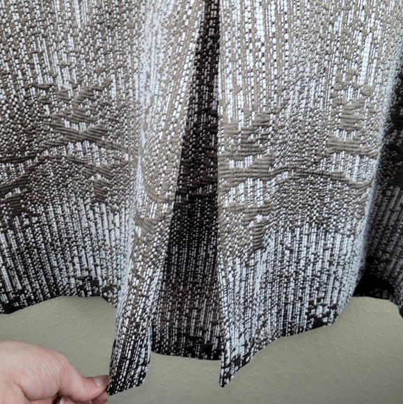 Carmen Marc Valvo Coat Womens M‎ Brown/Metallic Tapestry Round Collar Car - Picture 9 of 10